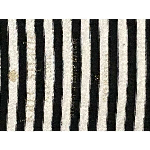 3/$30 Kate Spade Black & White Striped Short Flutter Sleeve Tee Size Med - Picture 5 of 6
